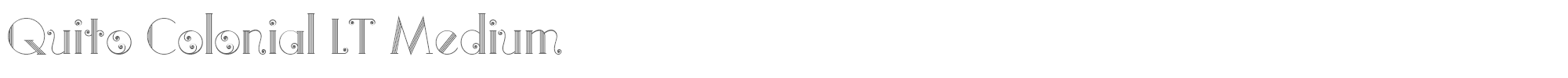 Sample characters Quito Colonial Font